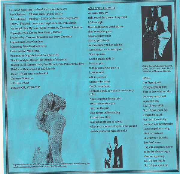 Caveman Shoestore : An Angel Flew By (7", Ltd, Blu)