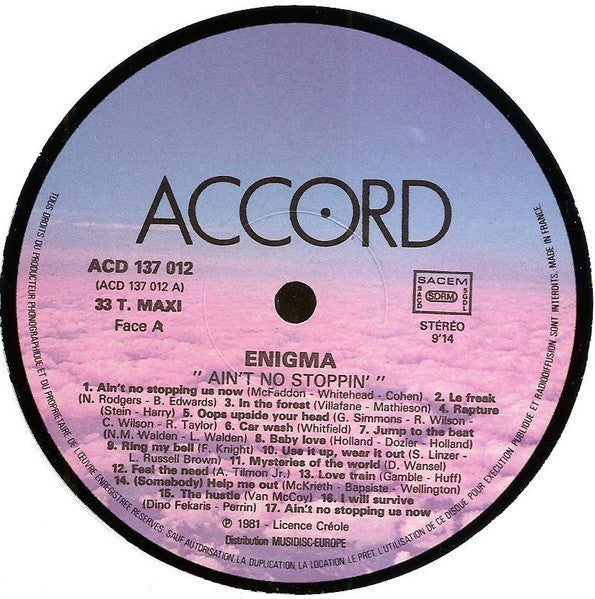 Enigma (2) : Ain't No Stopping (12", Maxi)