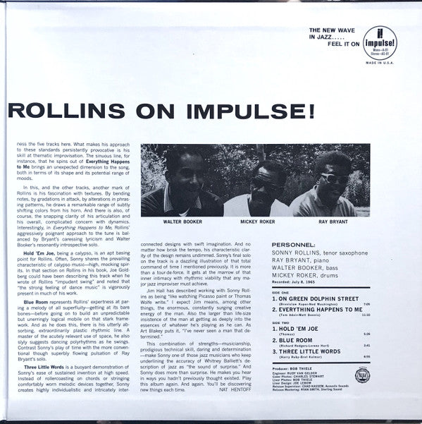Sonny Rollins : On Impulse! (LP, Album, RE, 180)