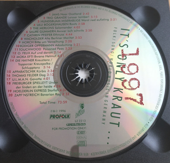 Various : It‘s only Kraut ... (Folk / Song / World Music in Germany 1997) (CD, Comp, Promo)
