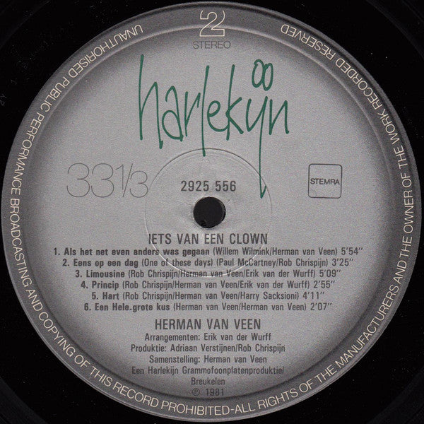 Herman van Veen : Iets Van Een Clown (LP, Album)