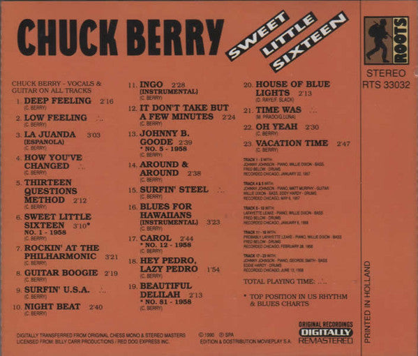 Chuck Berry : Sweet Little Sixteen (CD, Comp, RM)