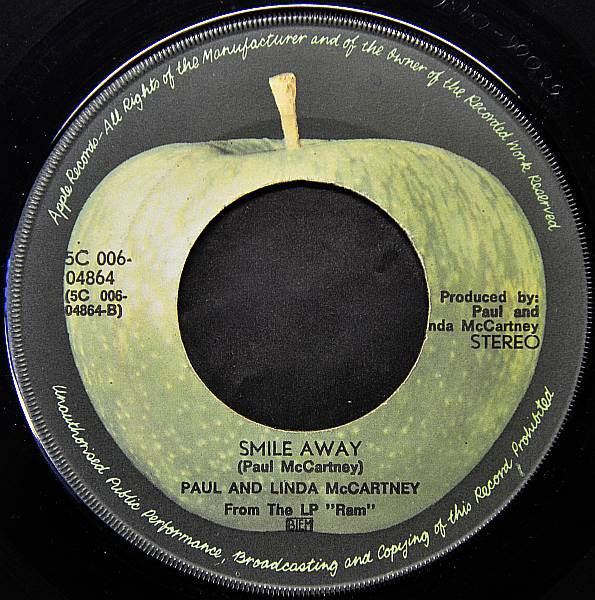 Paul And Linda McCartney* : Eat At Home / Smile Away (7", Single, Lar)