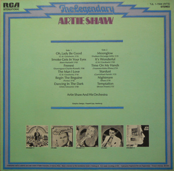 Artie Shaw And His Orchestra : The Legendary Artie Shaw (LP, Comp)