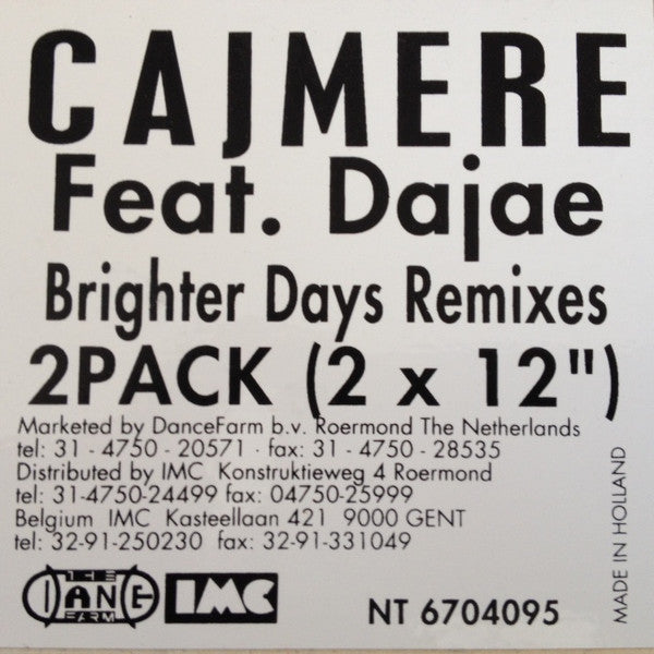 Cajmere : Brighter Days (Remixes) (2x12")