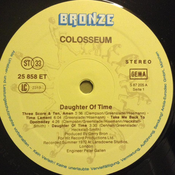 Colosseum : Daughter Of Time (LP, Album, RE)