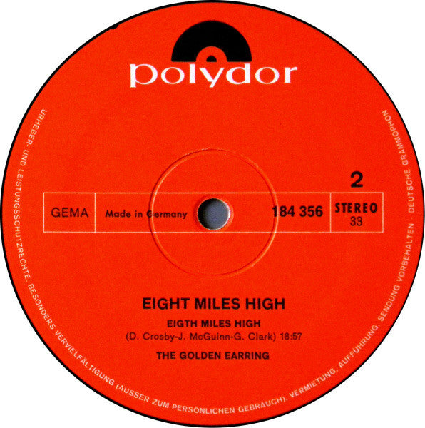 Golden Earring : Eight Miles High (LP, Album)