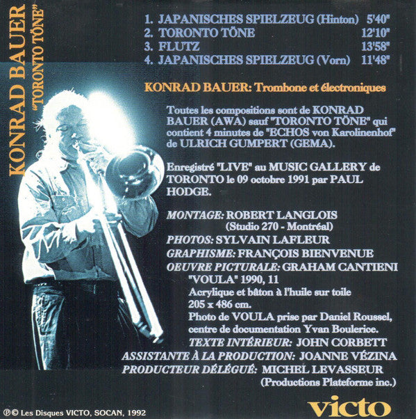Conrad Bauer : Toronto Töne (CD, Album)