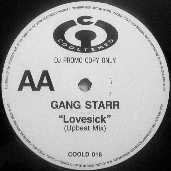 Gang Starr : Lovesick (Upbeat Mix) (12", Promo)