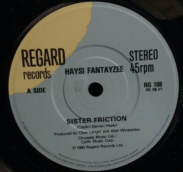 Haysi Fantayzee : Sister Friction (7", Single)