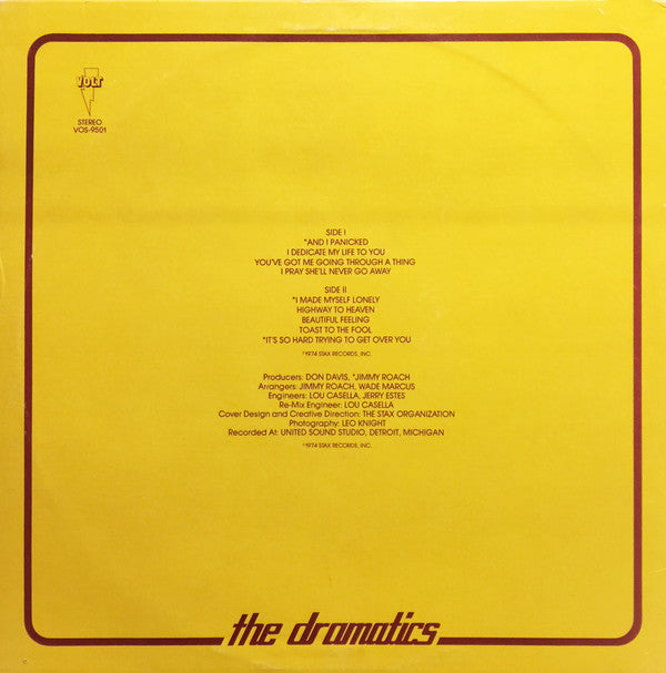 Ron Banks And The Dramatics : Dramatically Yours (LP, Album, Son)