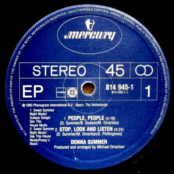 Donna Summer : People, People (12", EP)