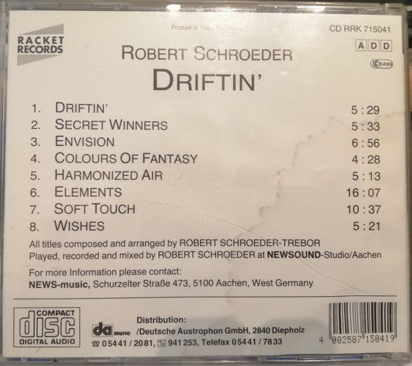 Robert Schröder : Driftin´ (CD, Album)