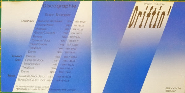 Robert Schröder : Driftin´ (CD, Album)