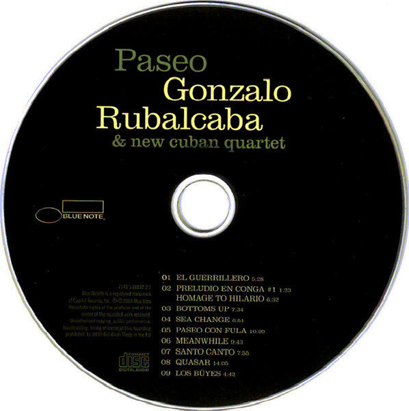 Gonzalo Rubalcaba & New Cuban Quartet : Paseo (CD, Album)