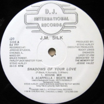 J.M. Silk : Shadows Of Your Love (12", Gen)