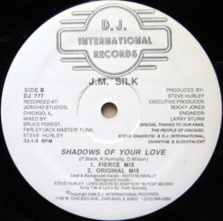 J.M. Silk : Shadows Of Your Love (12", Gen)