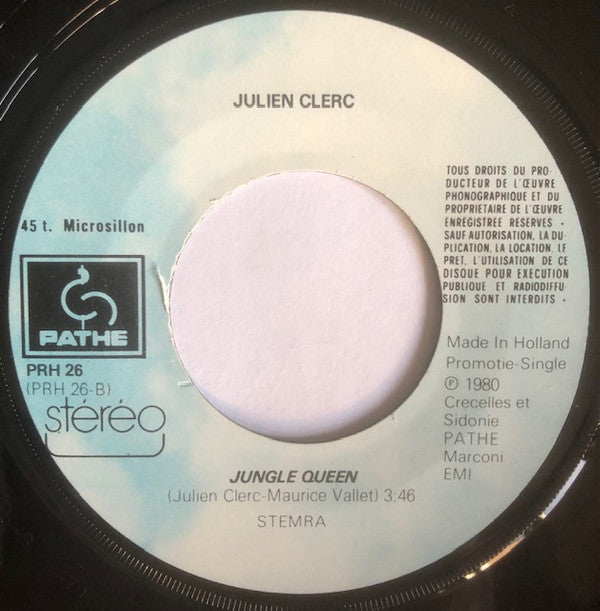 Julien Clerc : Mangos (7", Single, Promo)