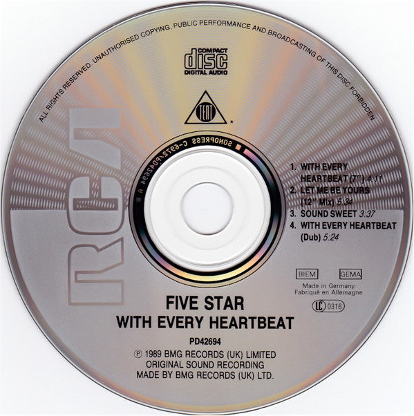 Five Star : With Every Heartbeat (CD, Maxi)