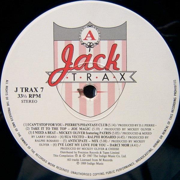 Various : Jack Trax - The Seventh Album (LP, Album, Comp)