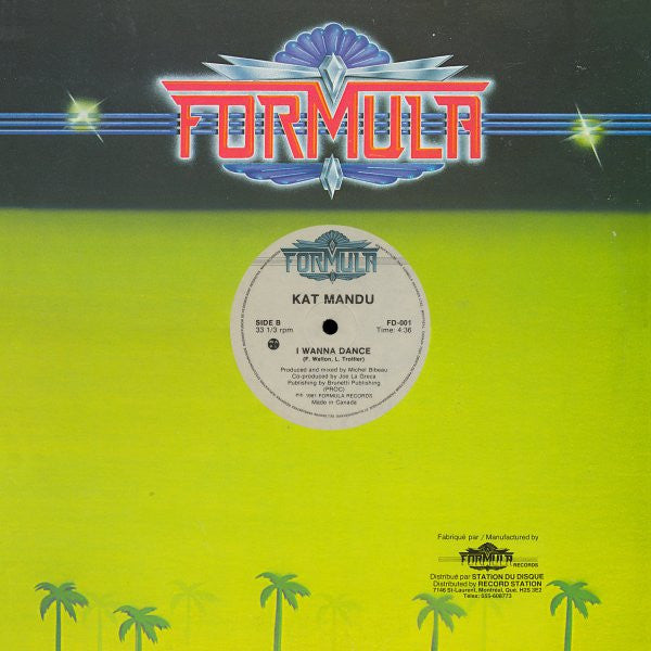 Kat Mandu : I Wanna Dance (12")