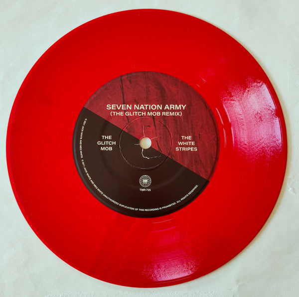 The White Stripes, The Glitch Mob : Seven Nation Army (The Glitch Mob Remix) (7", S/Sided, Single, Etch, Ltd, Red)