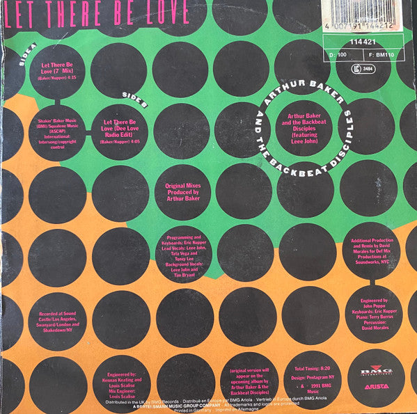 Arthur Baker And The Backbeat Disciples : Let There Be Love (7", Sil)
