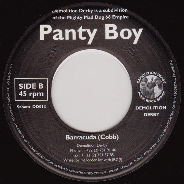 Panty Boy : Degenerator (7")