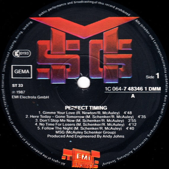 McAuley Schenker Group : Perfect Timing (LP, Album)