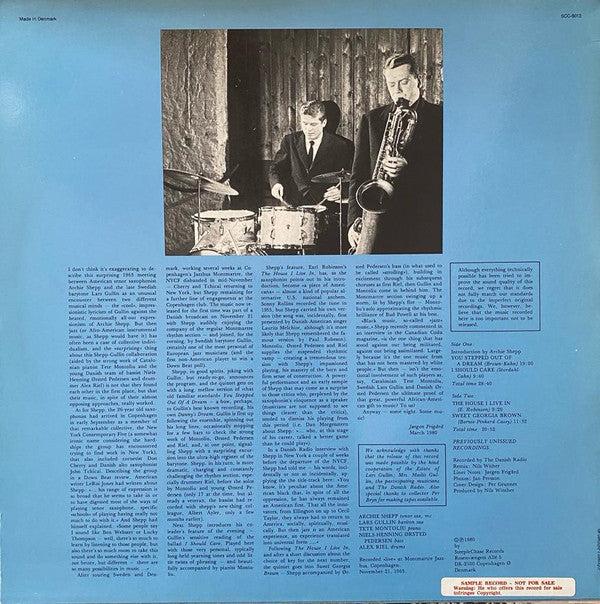 Archie Shepp/Lars Gullin Quintet : The House I Live In (LP, Album)