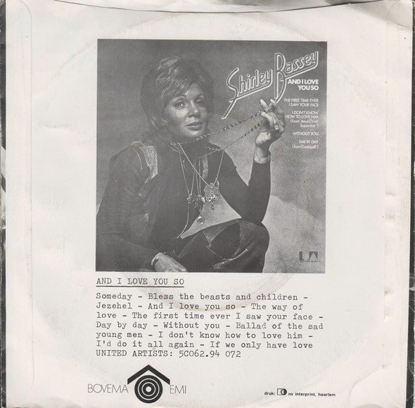 Shirley Bassey : Never, Never, Never  (7", Single)