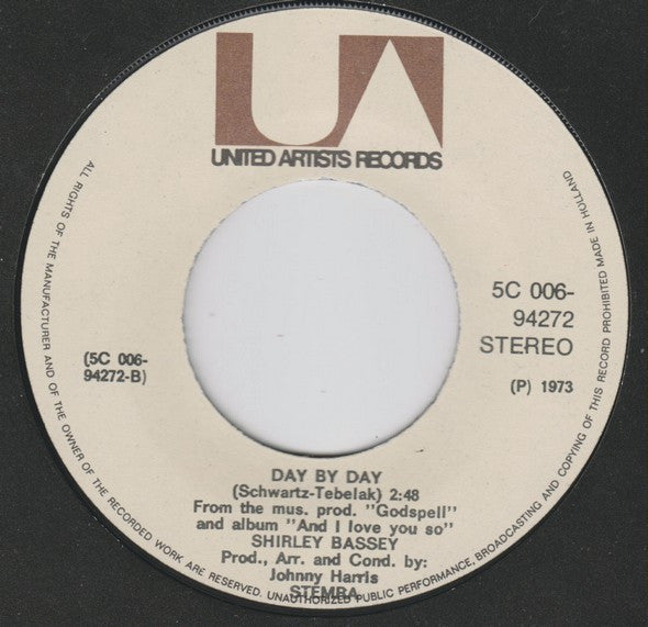 Shirley Bassey : Never, Never, Never  (7", Single)