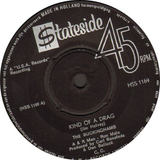 The Buckinghams : Kind Of A Drag / You Make Me Feel So Good (7")