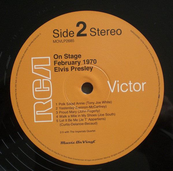 Elvis Presley : On Stage (February, 1970) (LP, Album, RE, 180)