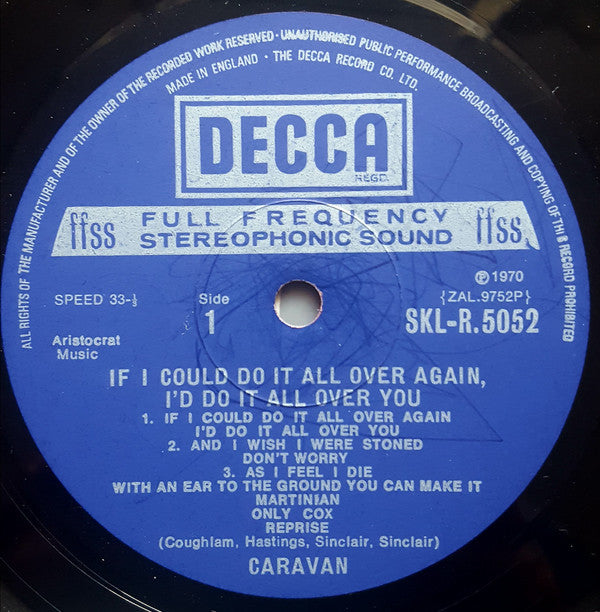 Caravan : If I Could Do It All Over Again, I'd Do It All Over You (LP, Album, RP)