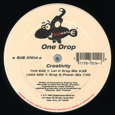One Drop (3) : Creativity (12")