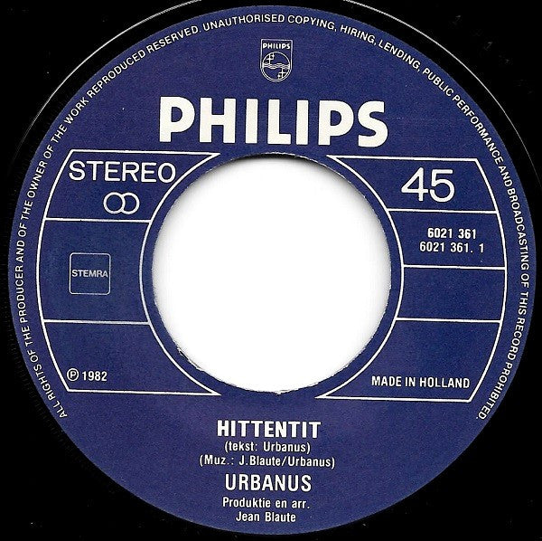 Urbanus : Hittentit (7", Single)