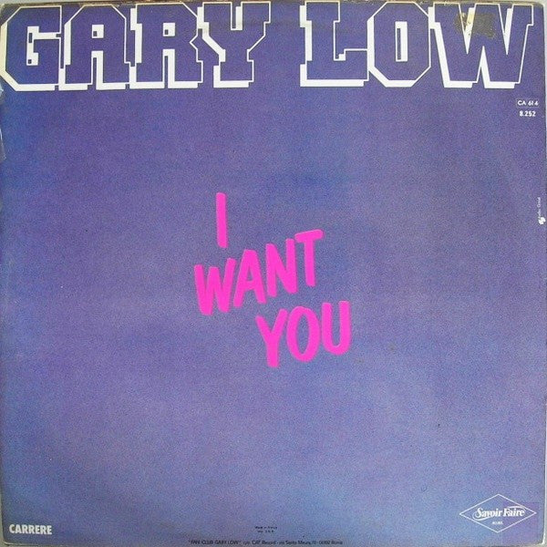 Gary Low : I Want You (12", Maxi)