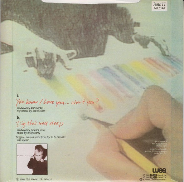 Howard Jones : You Know I Love You ... Don't You? (7", Single)