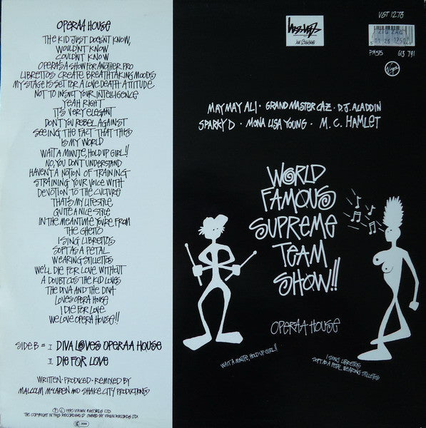 Malcolm McLaren Presents World's Famous Supreme Team : Operaa House • Aria On Air (12")