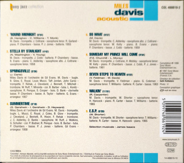 Miles Davis : Miles Davis Acoustic (CD, Comp)