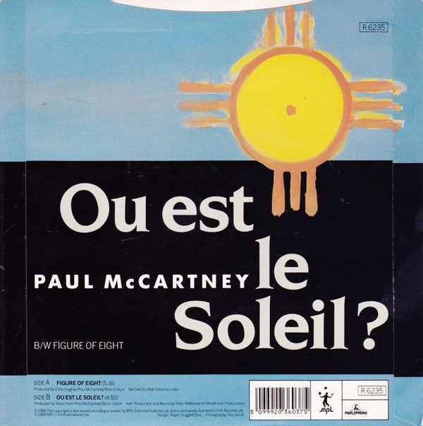 Paul McCartney : Figure Of Eight / Ou Est Le Soleil? (7", Single, Sil)