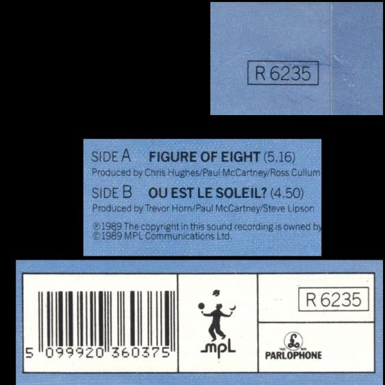 Paul McCartney : Figure Of Eight / Ou Est Le Soleil? (7", Single, Sil)
