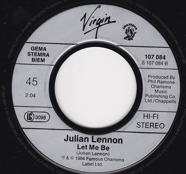 Julian Lennon : Valotte (7", Single, M/Print)