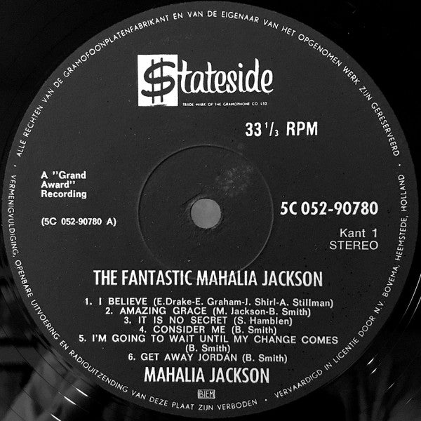 Mahalia Jackson : The Fantastic Mahalia Jackson (LP, Comp)