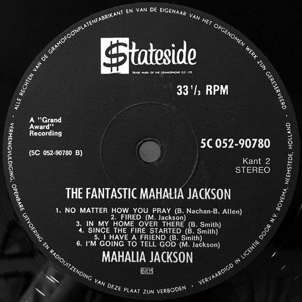 Mahalia Jackson : The Fantastic Mahalia Jackson (LP, Comp)