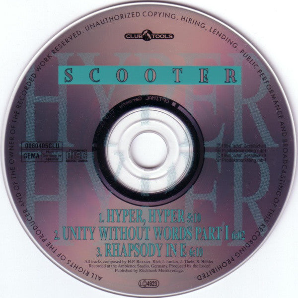 Scooter : Hyper Hyper (CD, Maxi)
