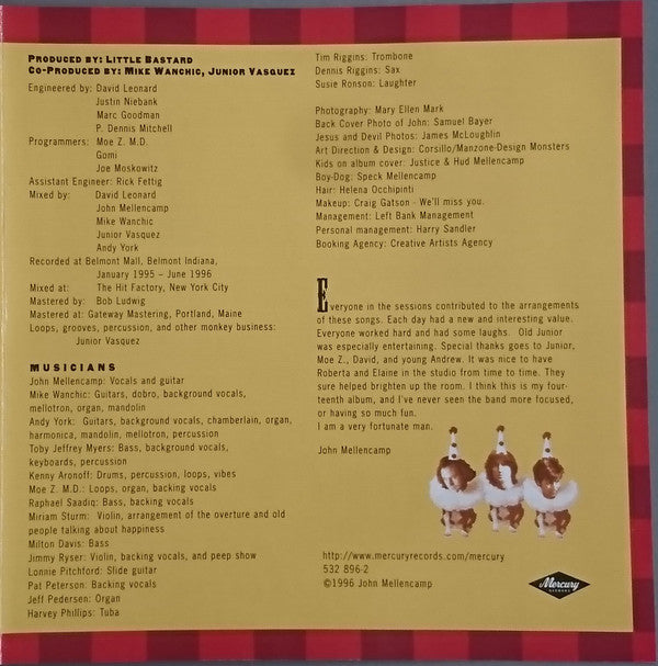 John Cougar Mellencamp : Mr. Happy Go Lucky (CD, Album)