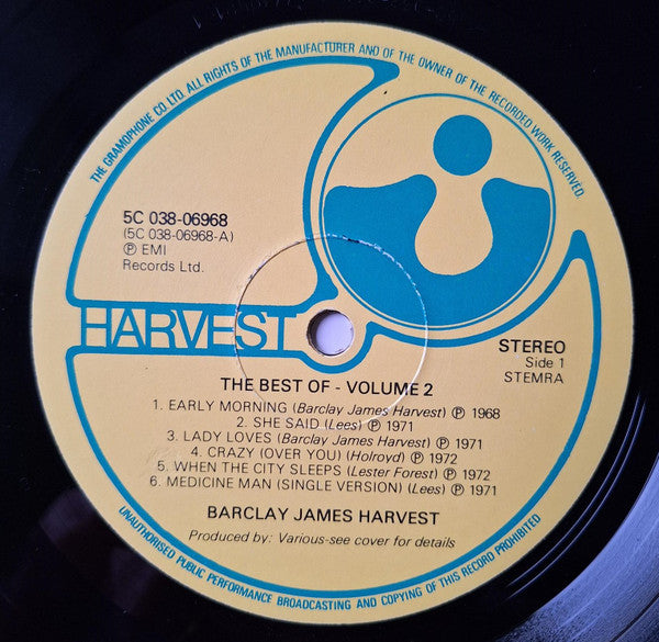 Barclay James Harvest : The Best Of Barclay James Harvest Volume 2 (LP, Comp)
