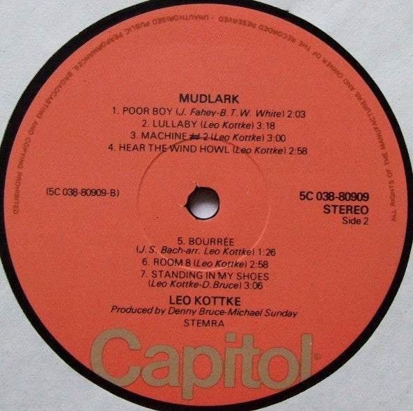 Leo Kottke : Mudlark (LP, Album, RE)